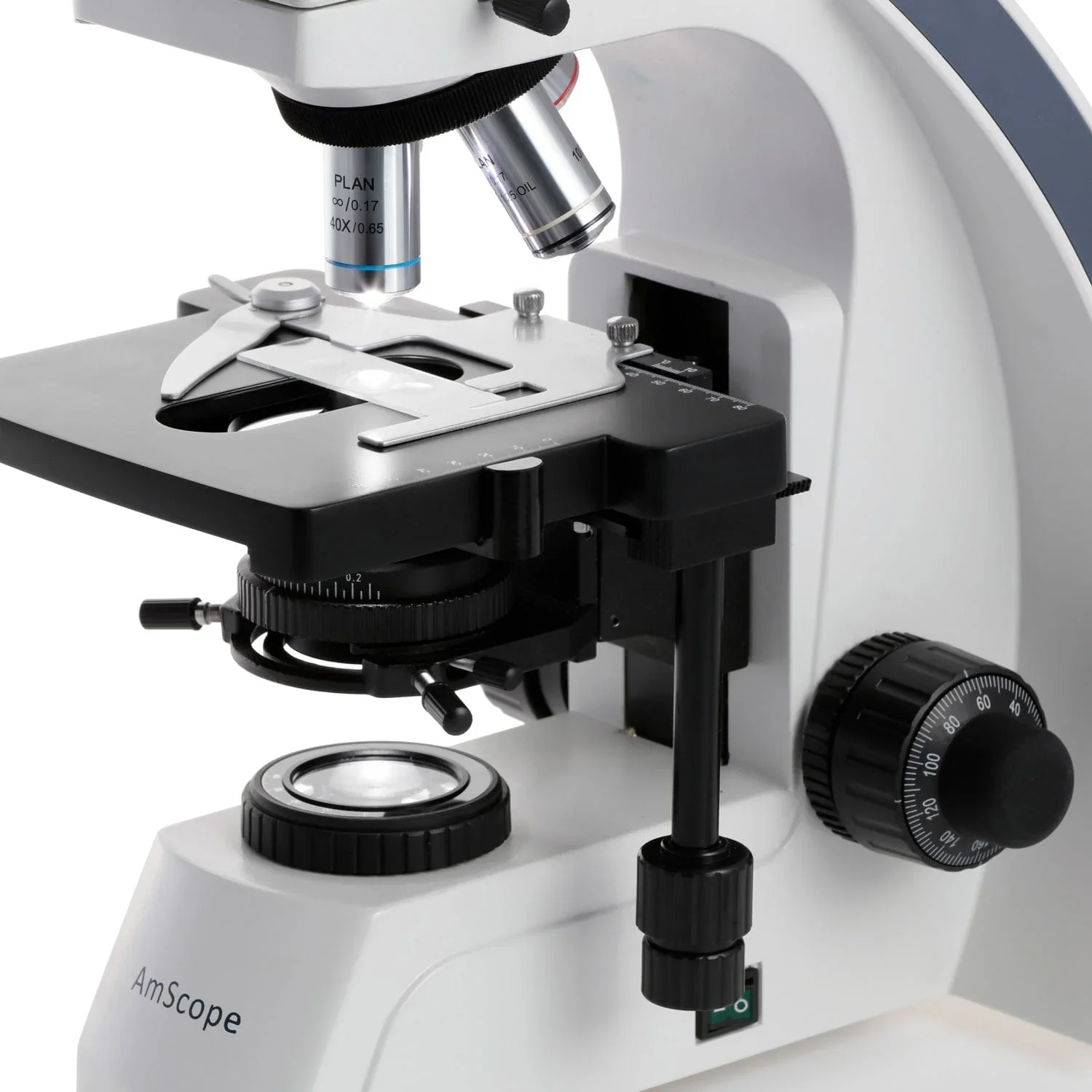 Microscope Compound 40X - Лабораторный тринокулярный комбинированный микроскоп Plan Kohler
