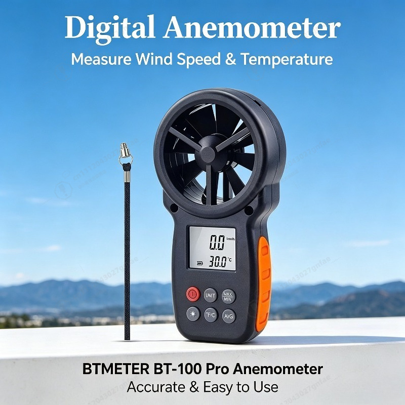Цифровой анемометр BT-100: пор – обзор и цена Anemometer Wind Speed