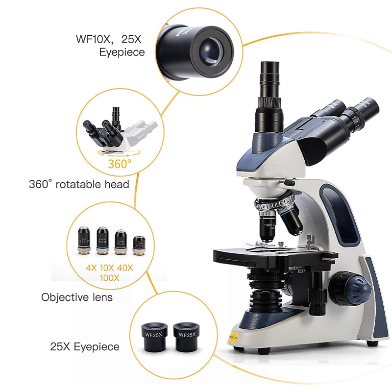 Микроскоп тринокулярный SWIFT  – обзор и цена Microscope Compound 40X