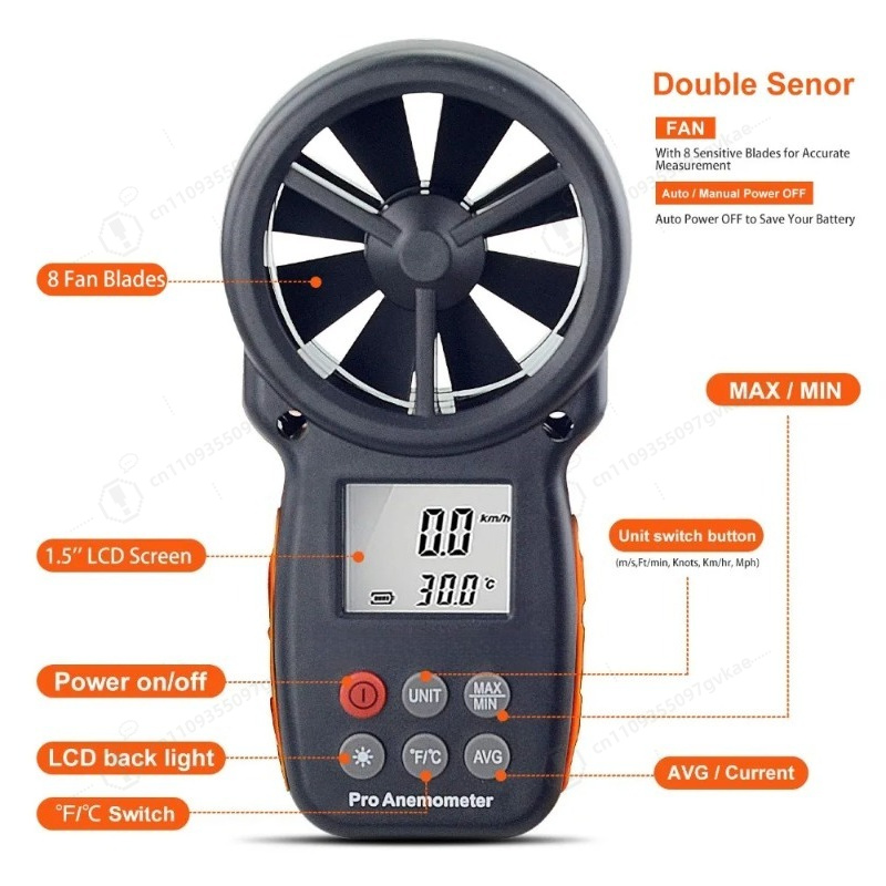 Цифровой анемометр BT-100: пор – обзор и цена Anemometer Wind Speed