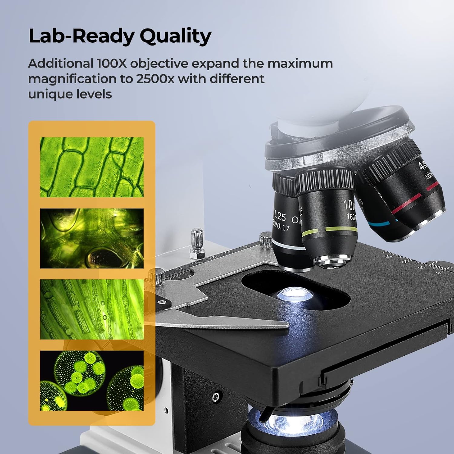 Тринокулярный составной микрос – обзор и цена Microscope Compound 40X